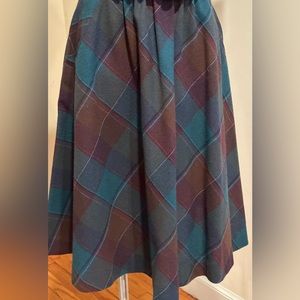 Avon Fashion Vintage. Red Blue Plaid Classic Aline W Pockets Buttons Sid…